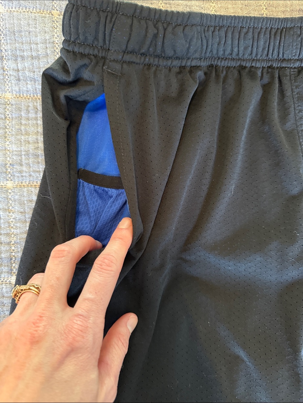 Bundle of THREE Nike Men’s Shorts (L) - black (2) and gray (1) - Picture 9 of 11